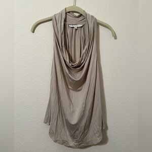 🗿LIKE NEW🗿 TRINA TURK Cowl Neck Gray Stone Racerback Tank Top